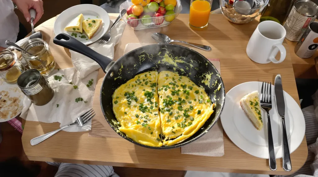 Cette omelette aux verts de poireaux et aux herbes est parfaite pour ne plus gaspiller !